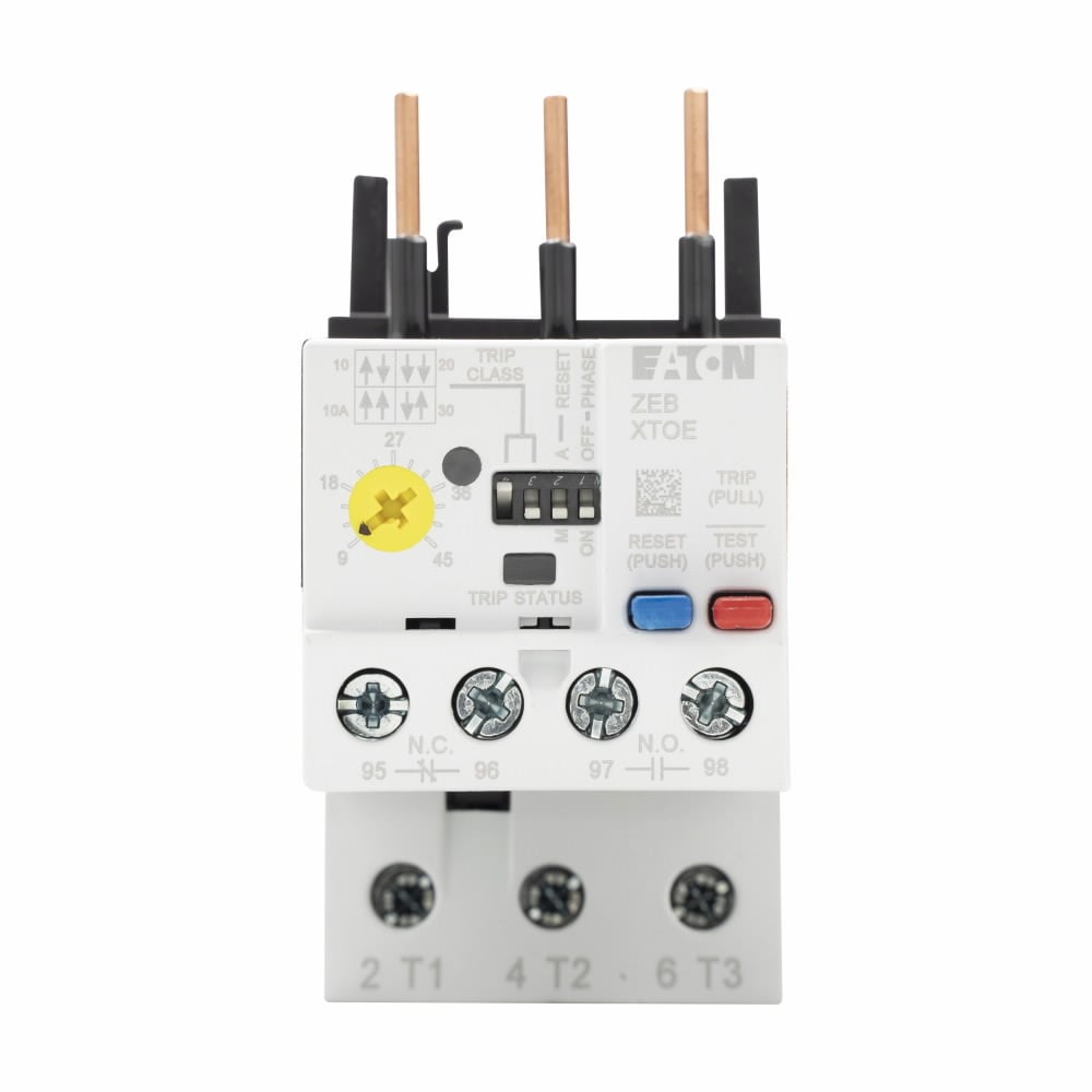 Eaton C440 electronic overload relay, XT IEC Electronic Overload Relay, 20-100A overload range, 55 mm Frame size, NO-NC contact configuration, Direct to contactor mounting, Selectable - 10A, 10, 20, 30 trip type