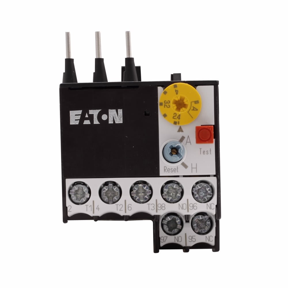 Eaton XT IEC control relay, XT IEC Miniature Overload Relay, 2.4-4A overload range, 45 mm - mini Frame size, 1NO-1NC contact configuration, Direct to contactor mounting, 10A trip type
