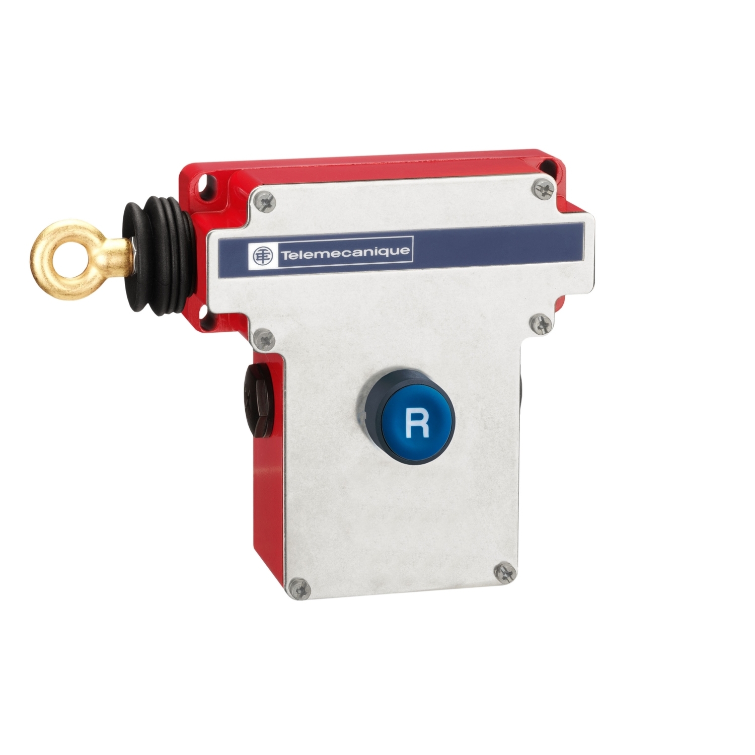 Latching emergency stop rope pull switch, Telemecanique rope pull switches XY2C, cable 300 VAC 10amp XY2CE+options