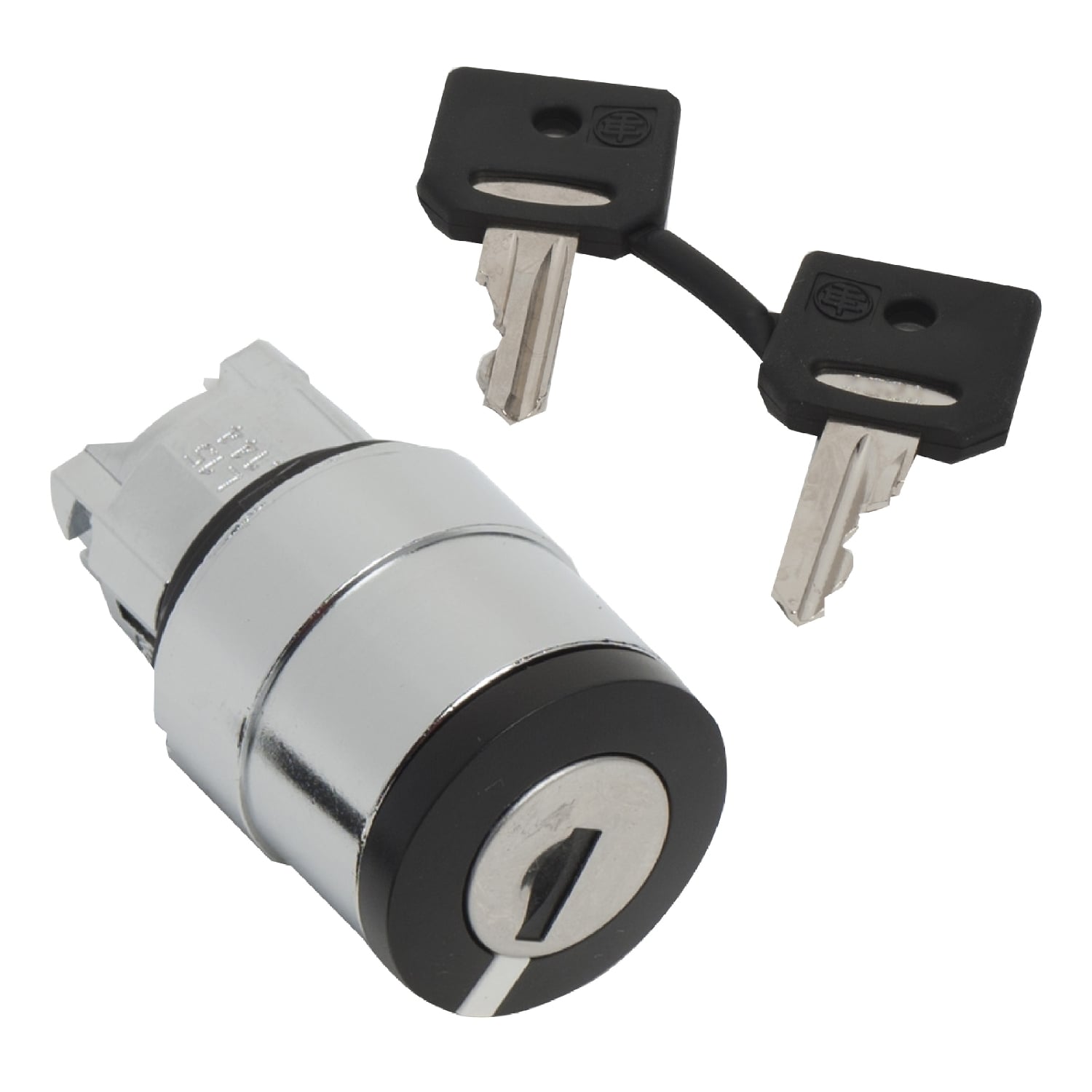 Head for key selector switch, Harmony XB4, black key, 22mm, 2 positions, left key withdrawal, key 3131A