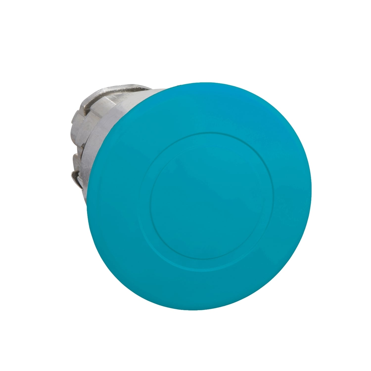 Head for non illuminated push button, Harmony XB4, blue mushroom 40mm, 22mm, latching, push pull to release, unmarked