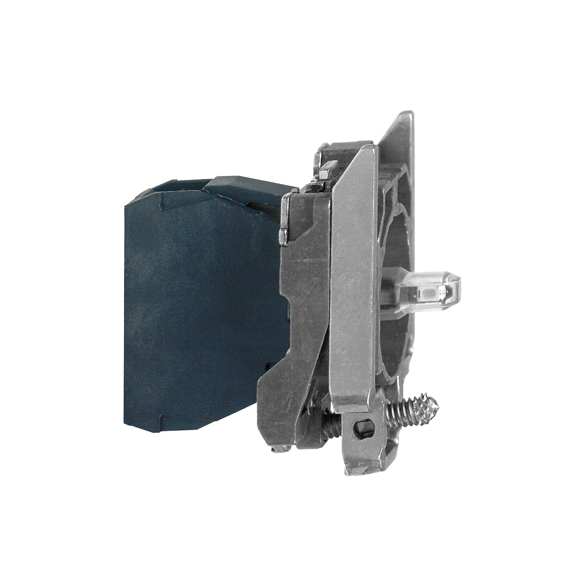 Complete body/light block assembly, Harmony XB4, green light with body/fixing collar integral LED 110...120 V