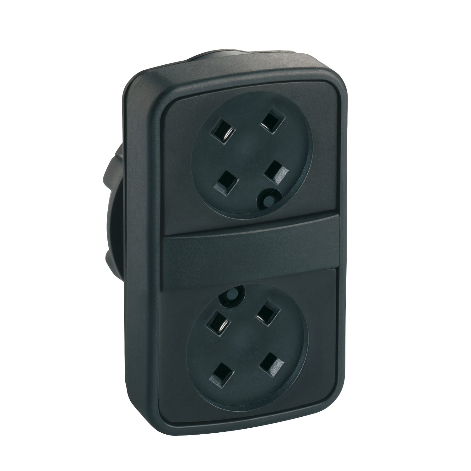 Head for double headed push button, Harmony XB5, 2 rectangular flush, without cap, 22mm, spring return, unmarked