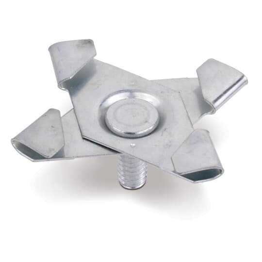 Support, Acoustical Tee Twist-On Fixture, Stud Size 1/4 - 20 x 5/8 Inch, Tee Size 15/16 Inch, Steel