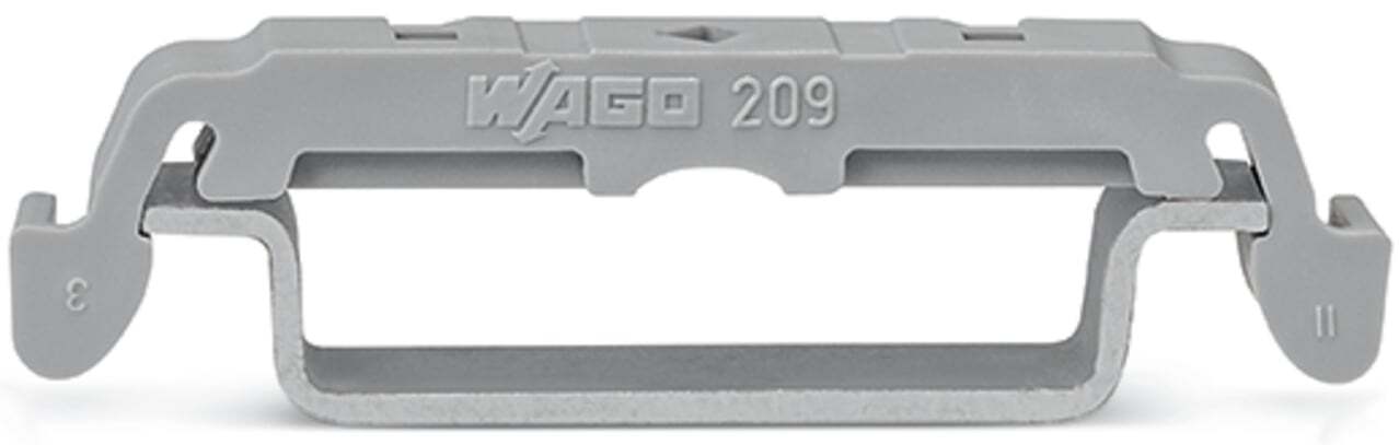 Mounting foot; can be snapped on terminal blocks with snap-in mounting foot; for mounting on relay-modules; 6.4 mm wide; gray
