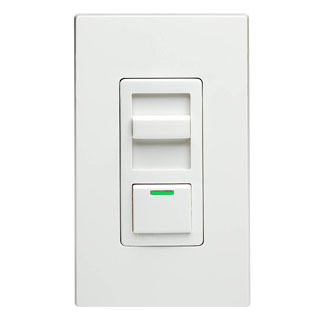 IllumaTech 400VA 300W Preset Electronic Low-Voltage Slide Dimmer, Single Pole and 3-Way, White/Ivory/Light Almond