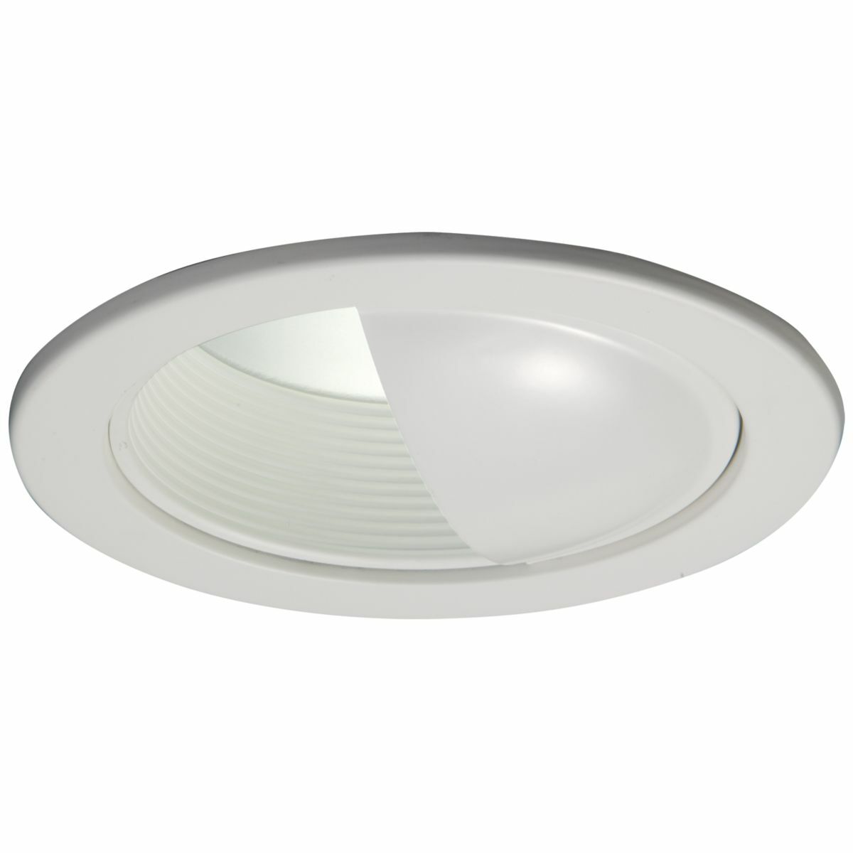 5" Trim Wall Wash White Trim and Scoop, White Baffle