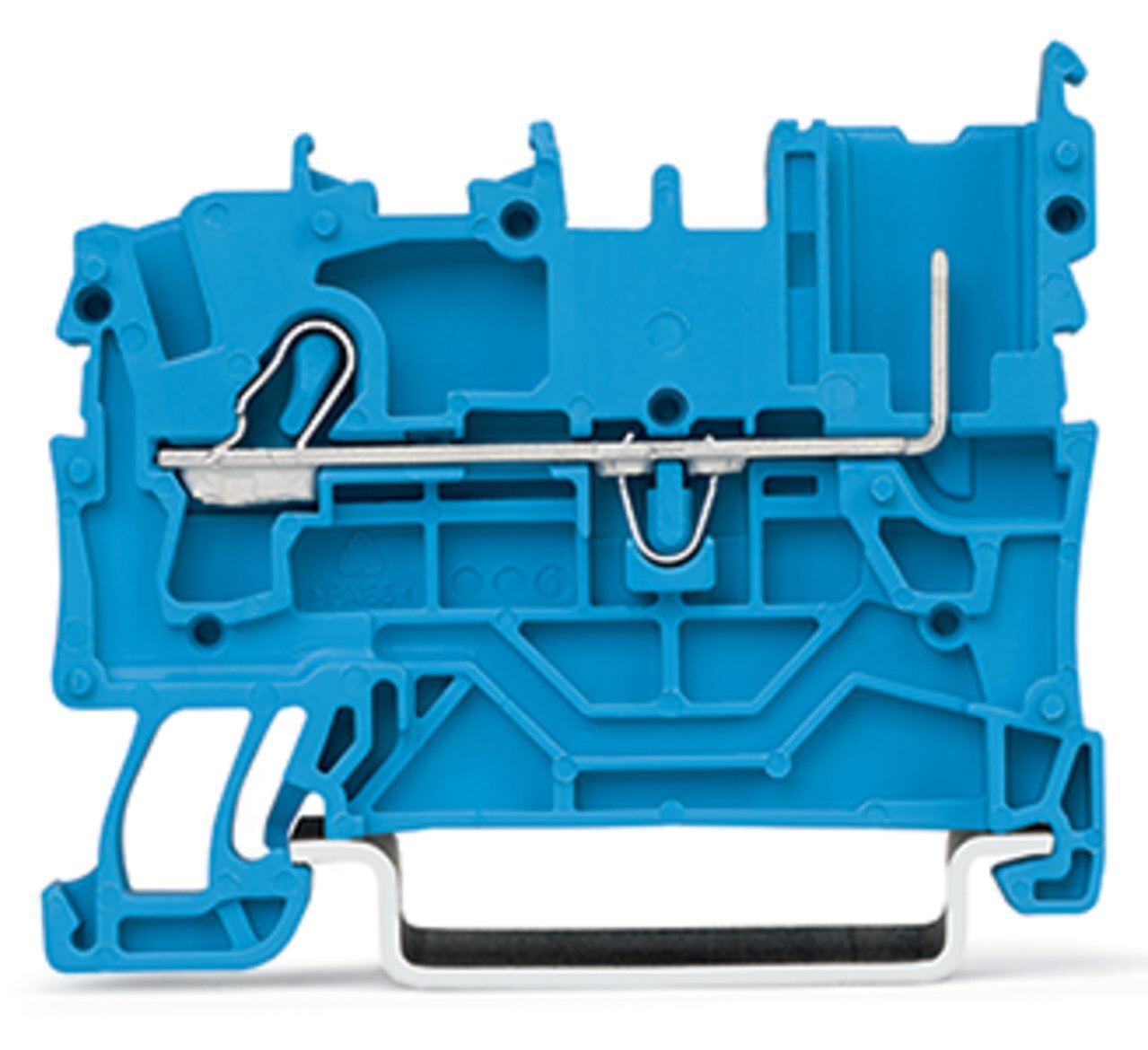 1-conductor/1-pin carrier terminal block; 2.5 mm; for DIN-rail 35 x 15 and 35 x 7.5; Push-in CAGE CLAMP; 2,50 mm; blue