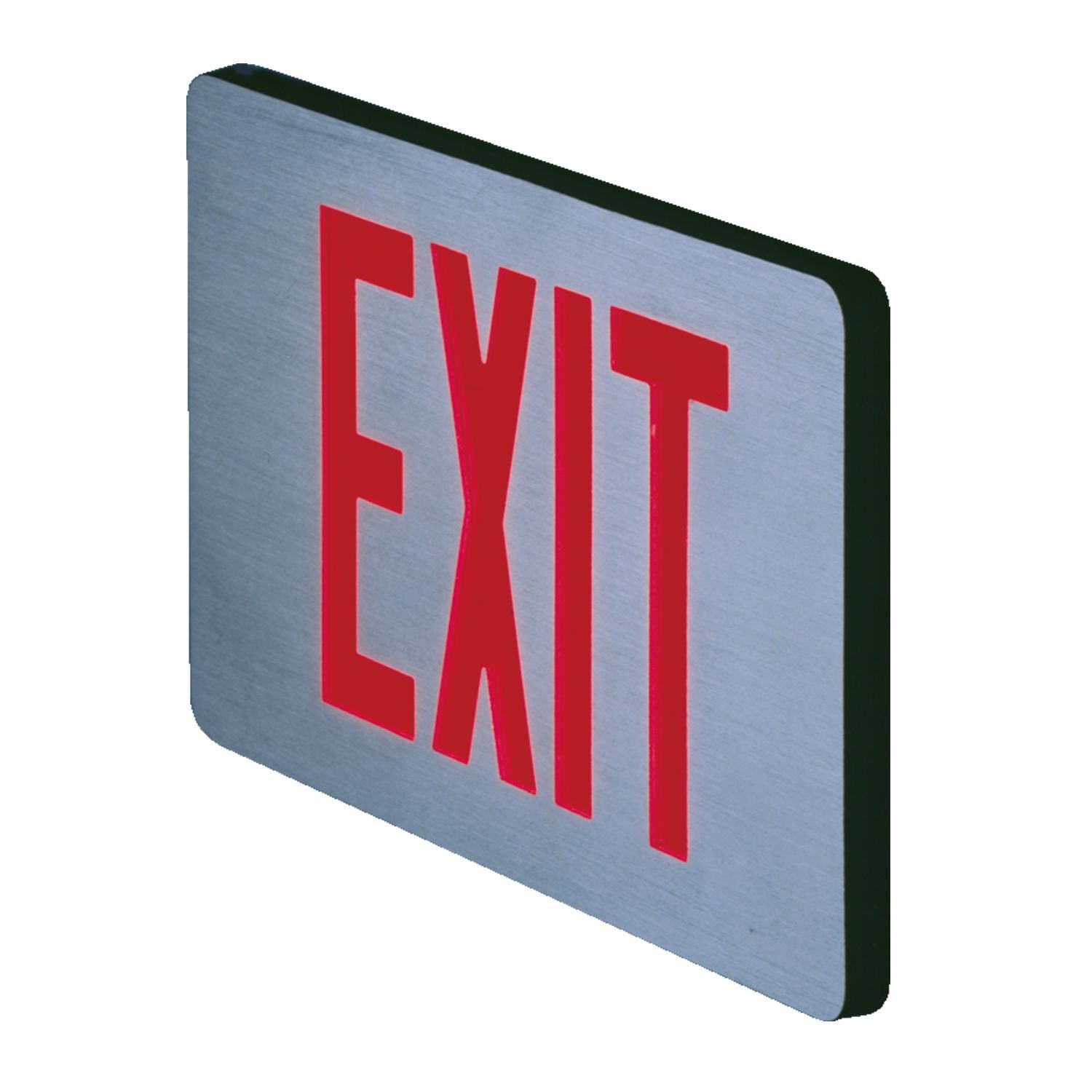 Thin profile exit light With battery, Single face, Red
