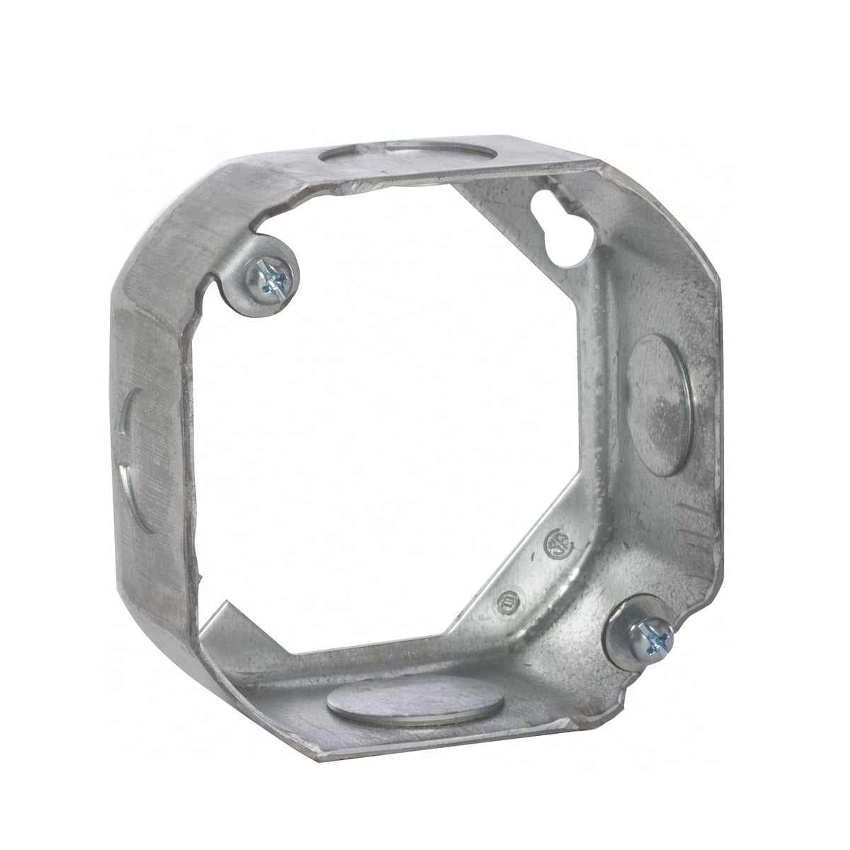 4 In. Octagon Extension Rings, 1-1/2 In. Deep - Drawn with Conduit1/2-3/4 KO's