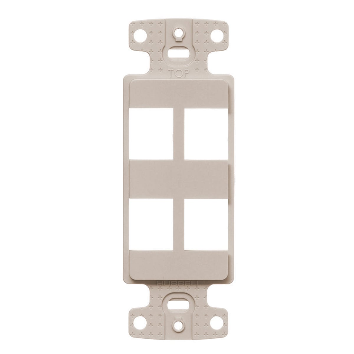 Plate, Decorator Frame, 4-Port, Light Almond