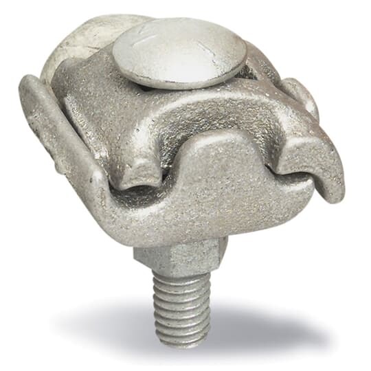 Aluminum Type PAA - One Bolt Aluminum Parallel Groove Clamp for Wire Range Main: 1/0-8 ASCR 2/0 Str.-8 Sol. AL/CU, Tap: 1/0-8 ASCR 2/0 Str.-8 Sol. ALCU, Prefilled with Oxide Inhibitor.