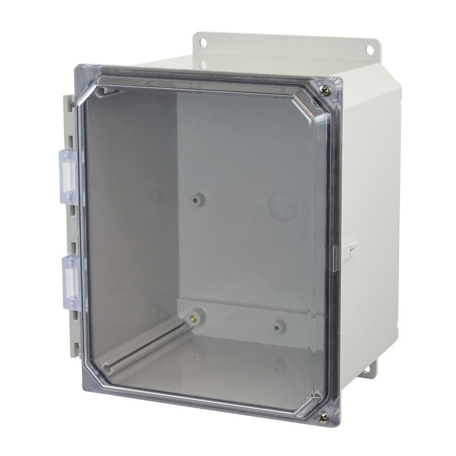 10x8x6 PC ENCL CLEAR HNG SCR CVR FLNG