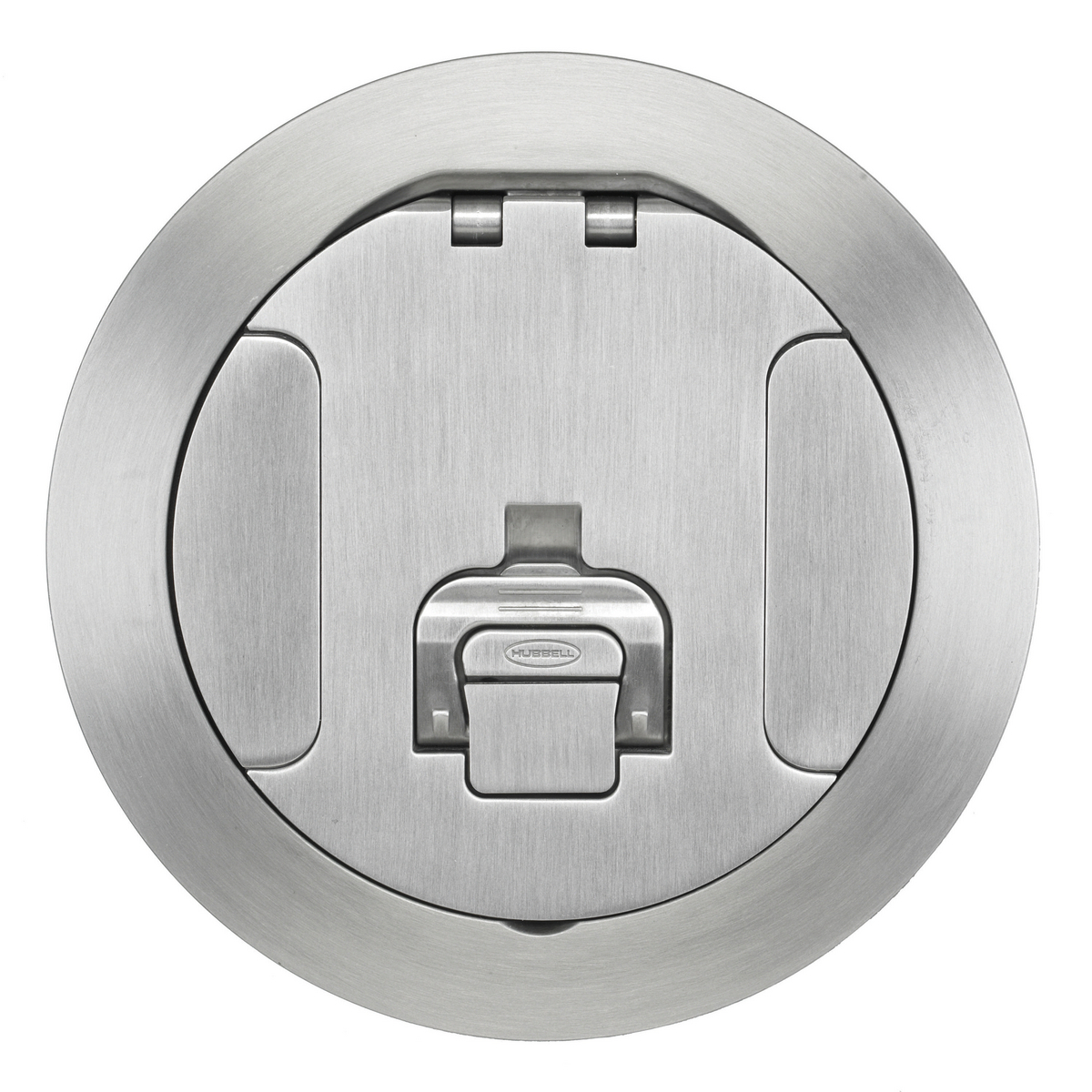 Hubbell Wiring Device Kellems, Floor Boxes, CFB2G Series, Round Cover,6" Diameter, Aluminum
