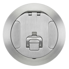 Hubbell Wiring Device Kellems, Floor Boxes, CFB2G Series, Round Cover,6" Diameter, Aluminum