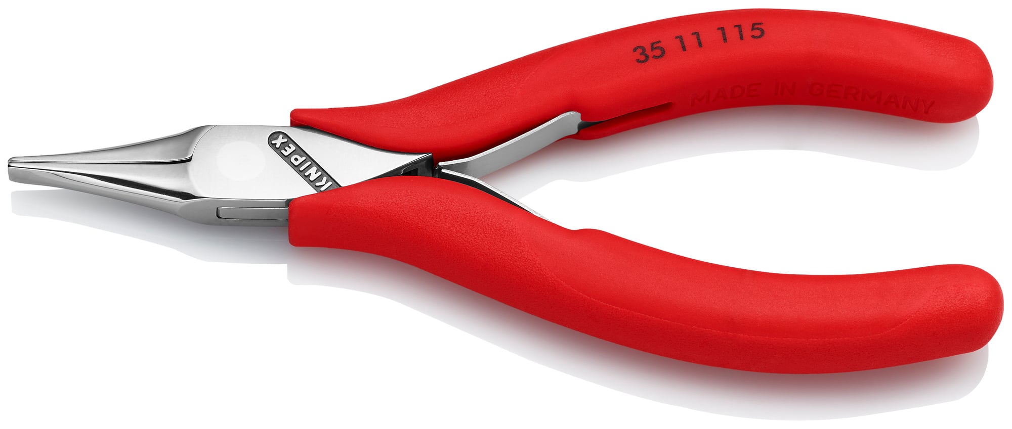 Electronics Pliers-Flat Tips, 4 1/2 in., Single Component, Polished, Flat Jaws