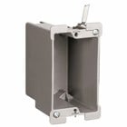 Durable, impact-resistant thermoplastic box complemented by innovative extras that cut installation time. Single Gang, Old Work Switch and Outlet Box with Swing-Bracket for mounting. Adjusts from 1 1/4 down to 1/8. Two Auto/Clamps on Each End. 100 pack.