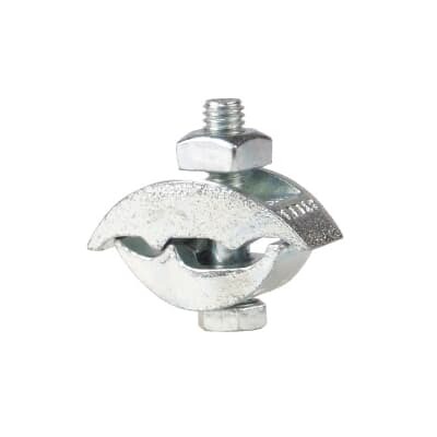 Clamp, PC Beam, Outer Diameter of Conduit or Pipe 0.675 Inch, Nominal Conduit Size 3/8 Inch, Malleable Iron, For Mounting Pipe or Conduit Parallel to the Beam