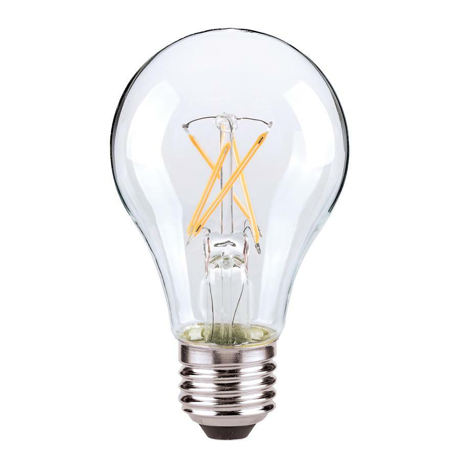 7.5 Watt - A19 LED Lamp - Clear - 2700K - Medium Base - 120 Volts - 4-Pack