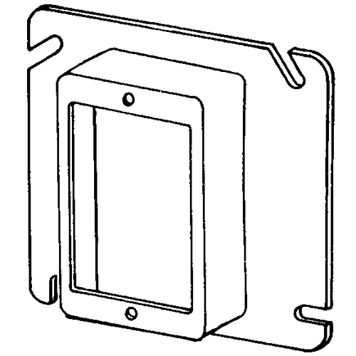 Features:Configuration Single Device, Standard:UL E18095, Material:Steel, Shape:Square, Size:4.6875 X 4.6875 X 0.75IN, Cubic Capacity:5.5CI