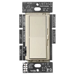Diva LED+ Dimmer - Satin Finish,  LED, Incandescent/Halogen, 3-way/single-pole, 150W LED or 600W inc/hal in stone