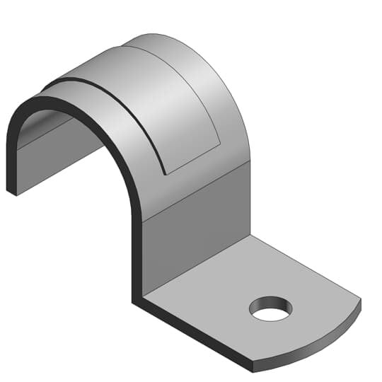 1-1/4 Inch, One Hole Pipe Strap, Stainless Steel, For Use with Rigid/IMC Conduit
