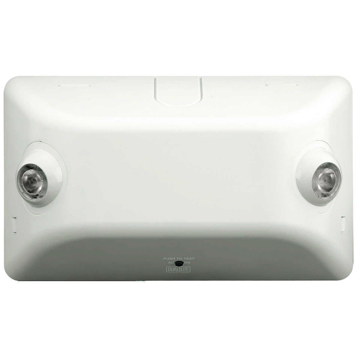 EV emergency light, Mounting Type: Wall or ceiling mount, Color: White, Number of Lamps: 2, Battery Type: Nickel Metal Hydride (NiMH), Battery Runtime: 90 min, Voltage Rating: 120/277 VAC, Environmental Conditions: Dry Location.