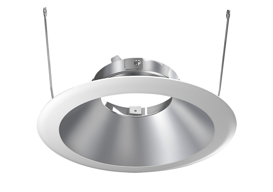 Halite 6 Inch Trim Round Downlight Specular Cone, White Trim