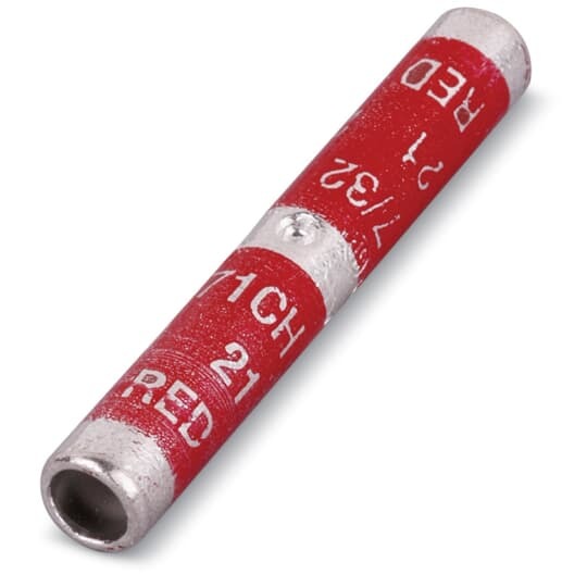 Type CU Copper Splice, Long Barrel, 2-3/4 Inch Length, Max 35kV, Wire Size 4/0 Str, Tin Plated, Die Color Code Purple