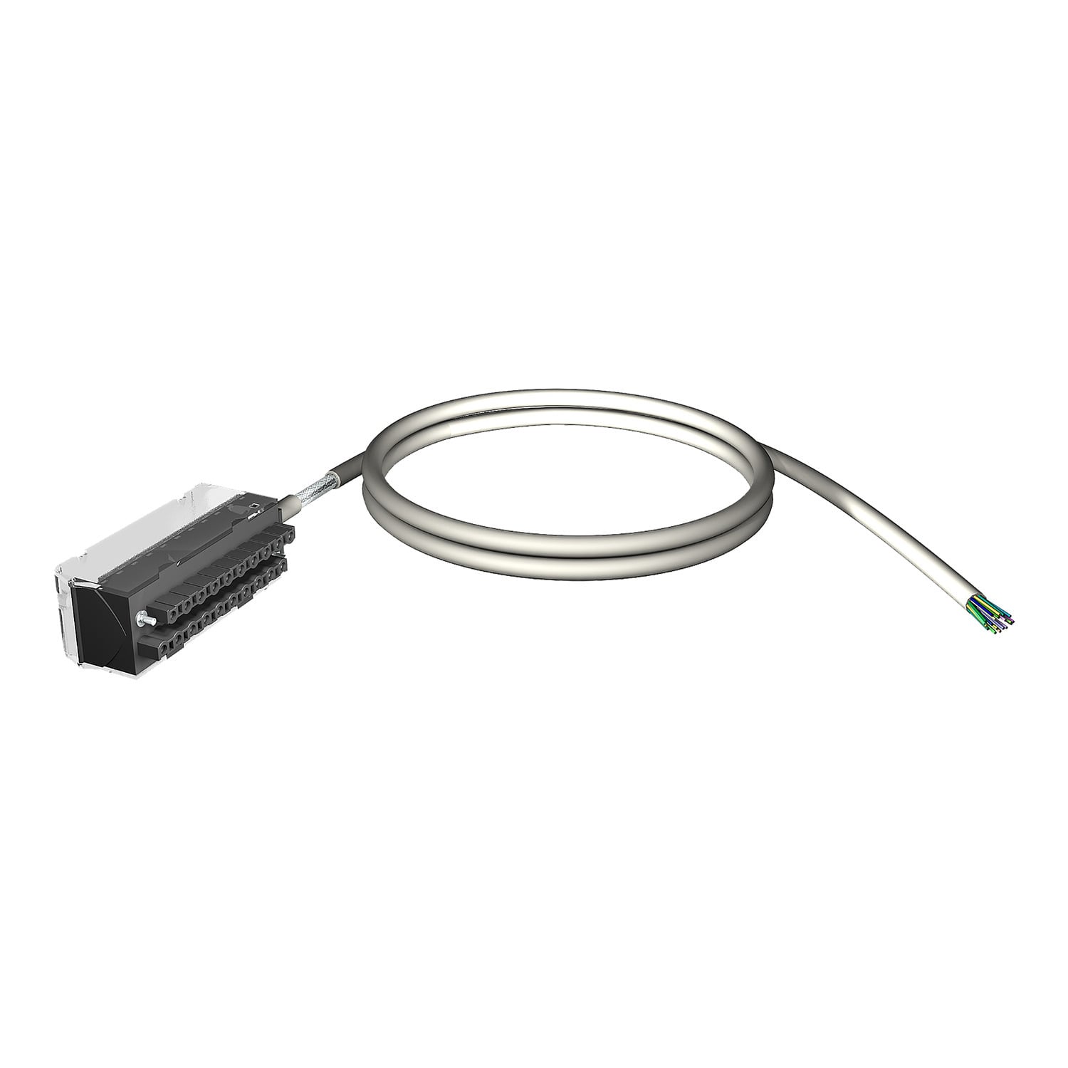 shielded cord set, Modicon X80, 28-way terminal, one end flying leads, 5m