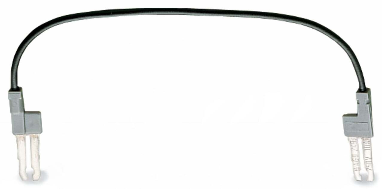 Push-in type wire jumper; 0.75 mm; insulated; 110 mm long; black