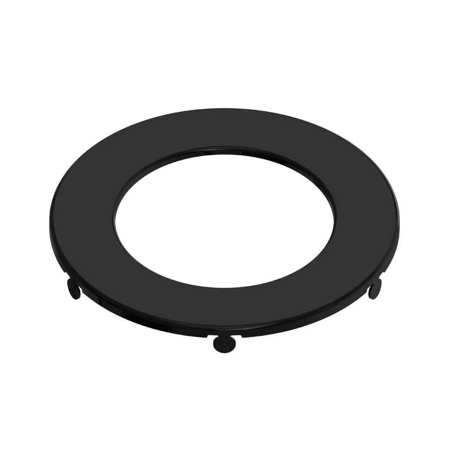 Recessed Downlights Wfrl Trim For Edge-Lit Wafer 4 Inches Round Black Smooth