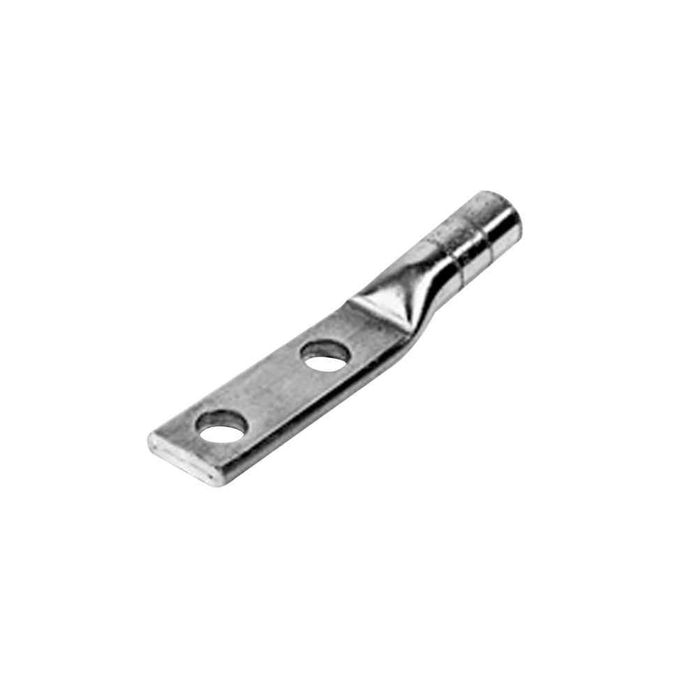 Aluminum Two-Hole Lug - Straight Long Barrel, Wire Range 266 26/7, 6/7, 18/1, 336 18/1 ASCR, 300-350 Stranded, 450 kcmil, 1/2 Inch Bolt Size, Blind-End, Hydraulic Dies: B80EA, EEI 13A, 655, 1 1/8, 96H, CSA 26.  For Aluminum and Copper Conductors