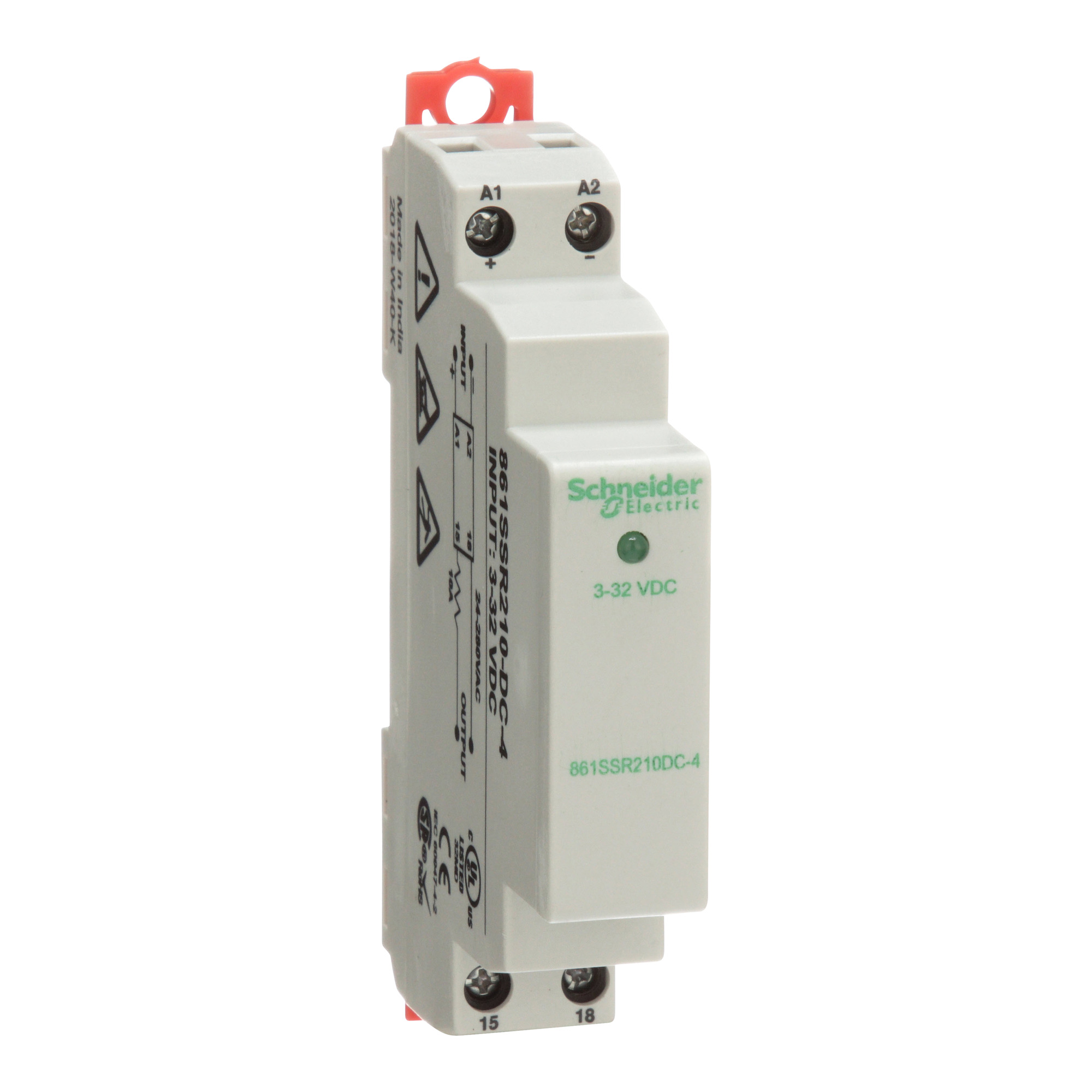 Relay, SE Relays, solid state, SPST NC, 10A, 24280 VAC, 3...32 VDC, SCR, AC random switch