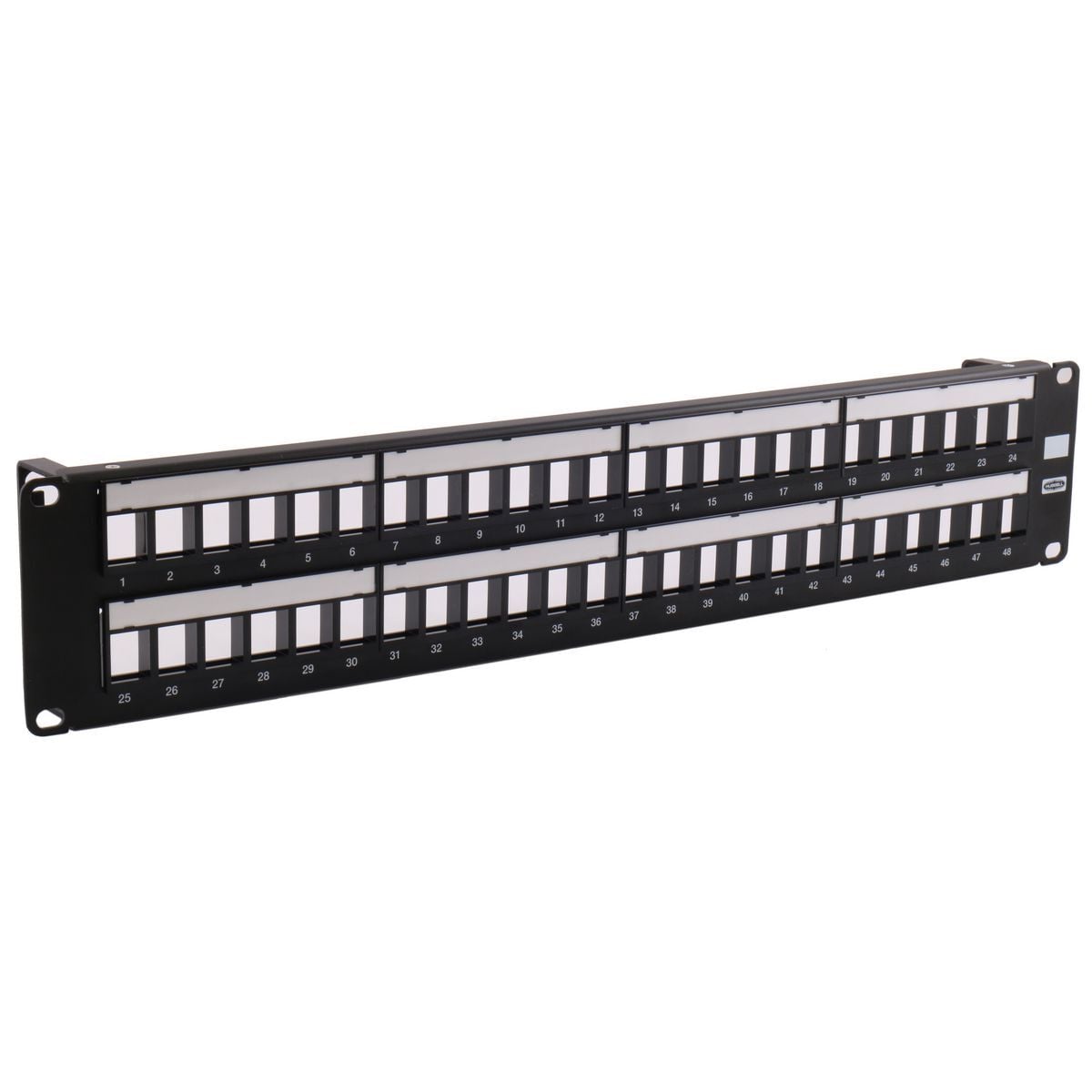 Patch Panel, Jack, Unloaded, 48-Port,19" W X 3.50" H
