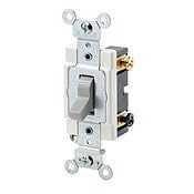 20 Amp, 120/277 Volt, Toggle 3-Way AC Quiet Switch, Commercial Grade, Grounding, Light Almond