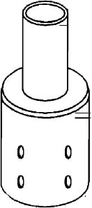 Pole Adaptor For 2 3/8 Inch Tenon To 4 Inch Round Pole