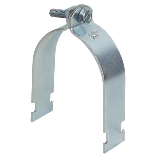 Strap, 12 Gauge, Size 2-1/2 Inch, Outer Diameter Size 2.875 Inches, Electro-Galvanized Steel, For Rigid or IMC Conduit, Pipe and Electrical Metal Tubing