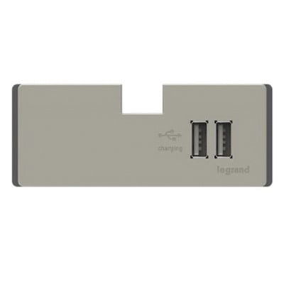 USB Outlet Module, Titanium