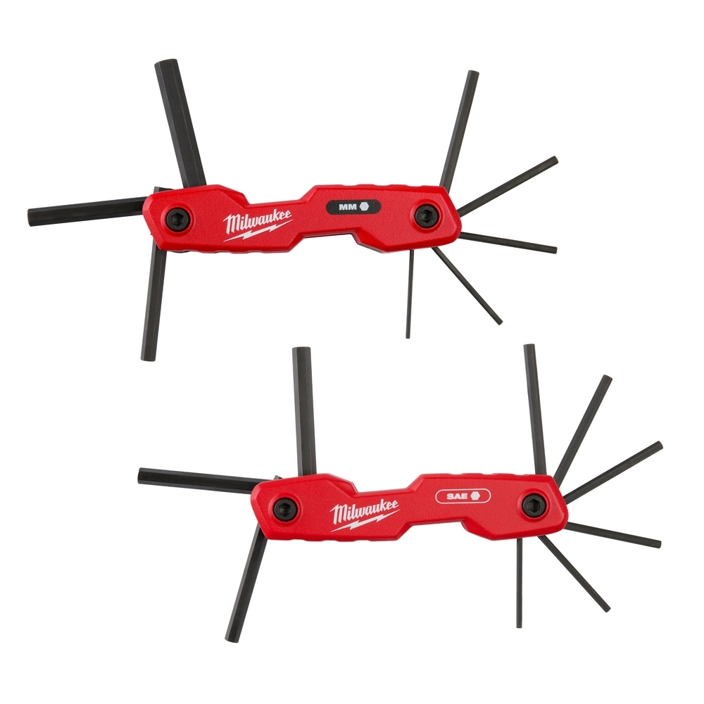 Folding hex key set
