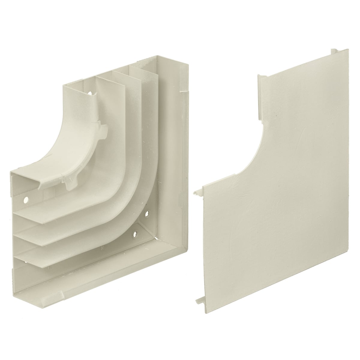 Metal Raceway Divided Large Radius 90 Flat Elbow, HBL4750 Series