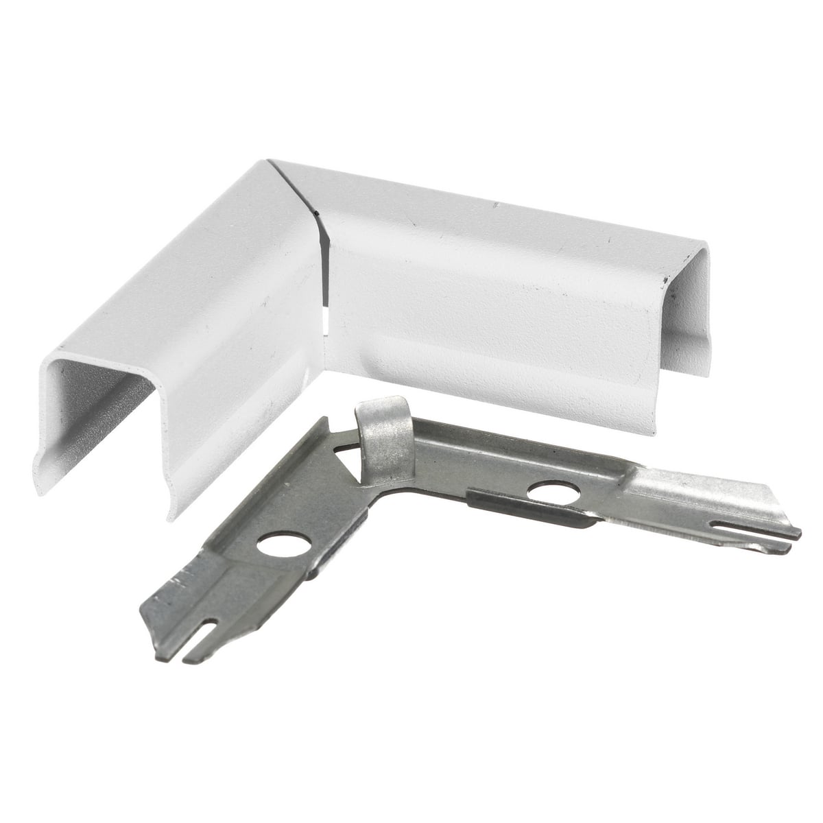 Metal Raceway, 90 Degree Flat Elbow, HBL700/750 Series, White