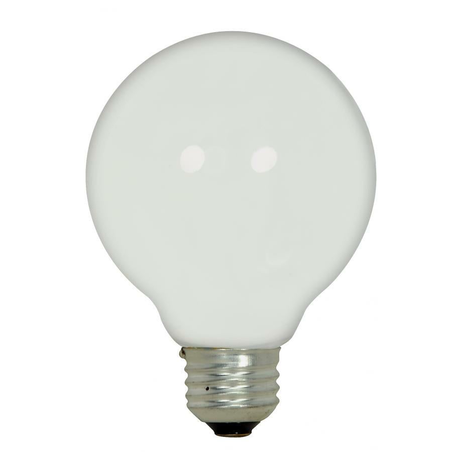 43 watt -  Halogen -  G25 -  White -  1000 Average rated hours -  750 Lumens -  Medium base -  120 volts