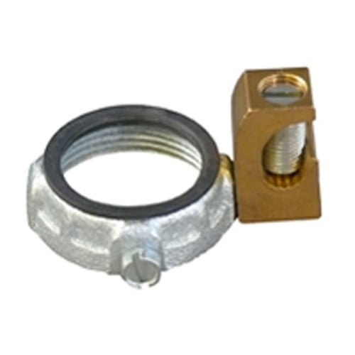 Grounding Bushing; 1 Inch, Threaded, Malleable Iron, Zinc-Electro Plated