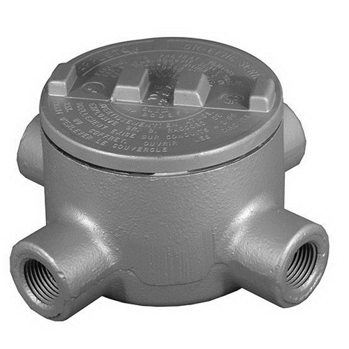 Type X Conduit Body, 1 inch, Malleable Iron, Zinc Electroplated