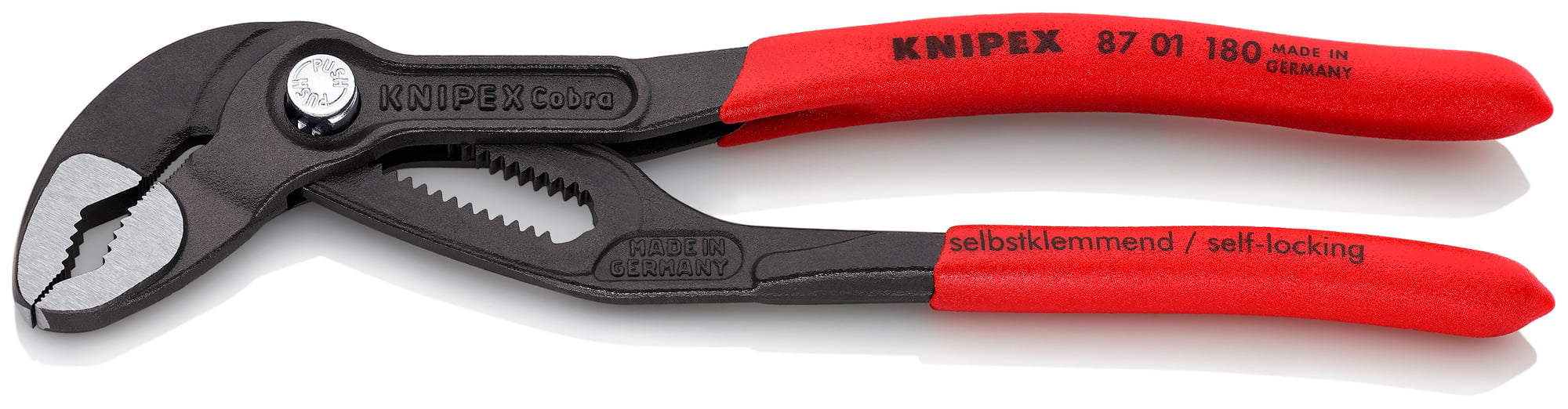Cobra Water Pump Pliers, 7 1/4 in., Non-Slip Plastic, Bulk
