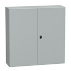 Wall mounted steel enclosure, Spacial S3D, double plain door, without mounting plate, 1000x1000x300mm, IP55, IK10
