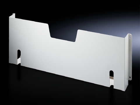 Wiring plan pockets of sheet steel, for TS, CM, SE, PC, TP pedestal, color: RAL 7035, supply includes: Assembly screws
