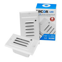 STP Series LED Step Light with Photocell in White