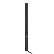 Vertical Power Distribution Unit 120 Volt 20 Amp NEMA 5-20P Plug Type, 16 Receptacles with 10 ft. Power Cord, Black